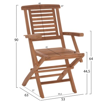 DINING CHAIR FOLDABLE CRANDER FK6377 TEAK WOOD 53x63x90Hcm. DINING CHAIR FOLDABLE CRANDER FK6377 TEAK WOOD 53x63x90Hcm.
