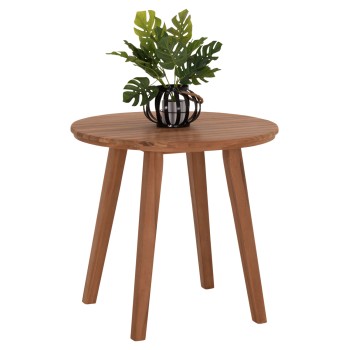 DINING TABLE ROUND DANTE FK6379 TEAK WOOD Φ80x75Hcm.