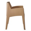 POLYPROPYLENE ARMCHAIR SLEEK FK6370.03 CAPPUCCINO 68x63x82.5Hcm. POLYPROPYLENE ARMCHAIR SLEEK FK6370.03 CAPPUCCINO 68x63x82.5Hcm.