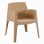 POLYPROPYLENE ARMCHAIR SLEEK FK6370.03 CAPPUCCINO 68x63x82.5Hcm.