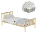 BED WITH MATTRESS GIMLY FK21300 PINE WOOD IN NATURAL COLOR FOR MATTRESS 90x190cm BED WITH MATTRESS GIMLY FK21300 PINE WOOD IN NATURAL COLOR FOR MATTRESS 90x190cm