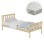 BED WITH MATTRESS GIMLY FK21300 PINE WOOD IN NATURAL COLOR FOR MATTRESS 90x190cm