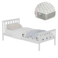 BED WITH MATTRESS GIMLY FK21300.01 PINE WOOD IN WHITE COLOR FOR MATTRESS 90x190cm BED WITH MATTRESS GIMLY FK21300.01 PINE WOOD IN WHITE COLOR FOR MATTRESS 90x190cm