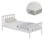 BED WITH MATTRESS GIMLY FK21300.01 PINE WOOD IN WHITE COLOR FOR MATTRESS 90x190cm
