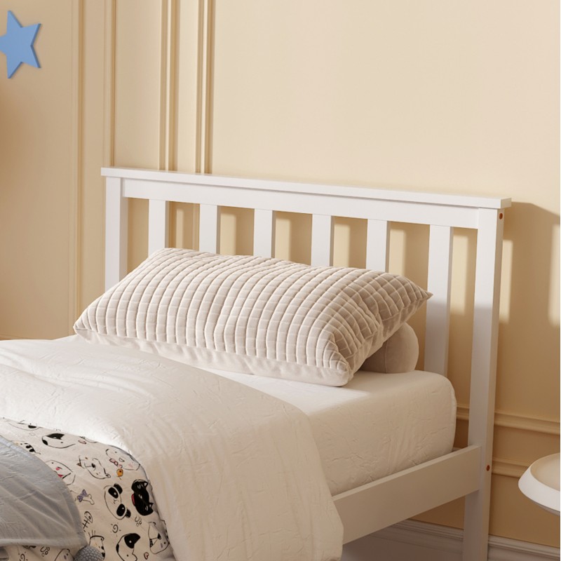 BED WITH MATTRESS GIMLY FK21300.01 PINE WOOD IN WHITE COLOR FOR MATTRESS 90x190cm BED WITH MATTRESS GIMLY FK21300.01 PINE WOOD IN WHITE COLOR FOR MATTRESS 90x190cm