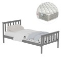 BED WITH MATTRESS GIMLY FK21300.02 PINE WOOD IN GREY COLOR FOR MATTRESS 90x190cm BED WITH MATTRESS GIMLY FK21300.02 PINE WOOD IN GREY COLOR FOR MATTRESS 90x190cm