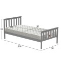 BED WITH MATTRESS GIMLY FK21300.02 PINE WOOD IN GREY COLOR FOR MATTRESS 90x190cm BED WITH MATTRESS GIMLY FK21300.02 PINE WOOD IN GREY COLOR FOR MATTRESS 90x190cm
