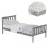 BED WITH MATTRESS GIMLY FK21300.02 PINE WOOD IN GREY COLOR FOR MATTRESS 90x190cm