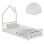 BED WITH MATTRESS HOUSER FK21301 PINE WOOD IN WHITE COLOR--MATTRESS 90x190cm
