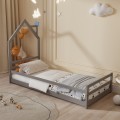 BED WITH MATTRESS HOUSER FK21301.01 PINE WOOD IN GREY COLOR--MATTRESS 90x190cm BED WITH MATTRESS HOUSER FK21301.01 PINE WOOD IN GREY COLOR--MATTRESS 90x190cm