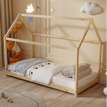 BED WITH MATTRESS PEPE FK21302 PINE WOOD IN NATURAL WOOD COLOR--MATTRESS 90x190cm BED WITH MATTRESS PEPE FK21302 PINE WOOD IN NATURAL WOOD COLOR--MATTRESS 90x190cm