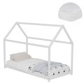 BED WITH MATTRESS PEPE FK21302.01 PINE WOOD IN WHITE COLOR--MATTRESS 90x190cm BED WITH MATTRESS PEPE FK21302.01 PINE WOOD IN WHITE COLOR--MATTRESS 90x190cm