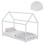 BED WITH MATTRESS PEPE FK21302.01 PINE WOOD IN WHITE COLOR--MATTRESS 90x190cm