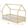BED WITH MATTRESS PHYLLIS FK21304 PINE WOOD IN NATURAL WOOD COLOR--MATTRESS 90x190cm BED WITH MATTRESS PHYLLIS FK21304 PINE WOOD IN NATURAL WOOD COLOR--MATTRESS 90x190cm