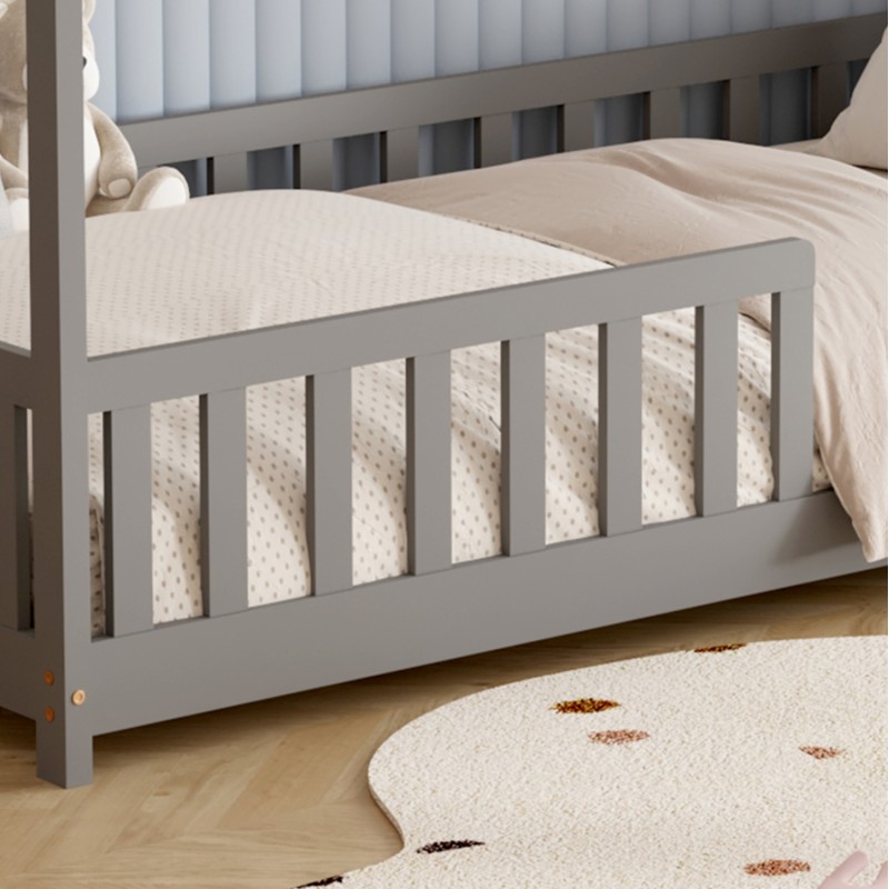 BED WITH MATTRESS PHYLLIS FK21304.02 PINE WOOD IN GREY COLOR--MATTRESS 90x190cm BED WITH MATTRESS PHYLLIS FK21304.02 PINE WOOD IN GREY COLOR--MATTRESS 90x190cm