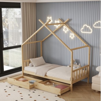 BED WITH MATTRESS KLARICE FK21305 PINE WOOD IN NATURAL WOOD COLOR--MATTRESS 90x190cm BED WITH MATTRESS KLARICE FK21305 PINE WOOD IN NATURAL WOOD COLOR--MATTRESS 90x190cm