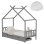 BED WITH MATTRESS KLARICE FK21305.02 PINE WOOD IN GREY COLOR--MATTRESS 90x190cm
