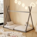 BED WITH MATTRESS MUNK FK21306.02 PINE WOOD IN GREY COLOR--MATTRESS 90x190cm BED WITH MATTRESS MUNK FK21306.02 PINE WOOD IN GREY COLOR--MATTRESS 90x190cm