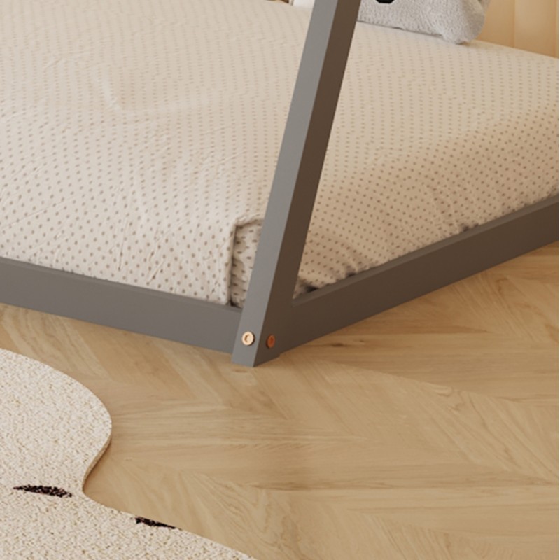 BED WITH MATTRESS MUNK FK21306.02 PINE WOOD IN GREY COLOR--MATTRESS 90x190cm BED WITH MATTRESS MUNK FK21306.02 PINE WOOD IN GREY COLOR--MATTRESS 90x190cm