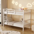 BUNK BED WITH 2 MATTRESSES LANTAI FK21307.01 PINE WOOD IN WHITE--FOR MATTRESSES 90x190cm BUNK BED WITH 2 MATTRESSES LANTAI FK21307.01 PINE WOOD IN WHITE--FOR MATTRESSES 90x190cm