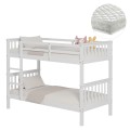 BUNK BED WITH 2 MATTRESSES LANTAI FK21307.01 PINE WOOD IN WHITE--FOR MATTRESSES 90x190cm BUNK BED WITH 2 MATTRESSES LANTAI FK21307.01 PINE WOOD IN WHITE--FOR MATTRESSES 90x190cm