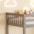BUNK BED WITH 2 MATTRESSES LANTAI FK21307.02 PINE WOOD IN GREY--FOR MATTRESSES 90x190cm BUNK BED WITH 2 MATTRESSES LANTAI FK21307.02 PINE WOOD IN GREY--FOR MATTRESSES 90x190cm