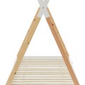 BED WITH MATTRESS MUNK FK21308 PINE WOOD IN NATURAL & WHITE--MATTRESS 90x190cm BED WITH MATTRESS MUNK FK21308 PINE WOOD IN NATURAL & WHITE--MATTRESS 90x190cm
