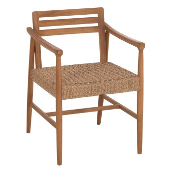 DINING CHAIR ROBIN FK18351 TEAK WOOD & VIRO ROPE IN NATURAL COLORS 53.5x60x78Hcm.