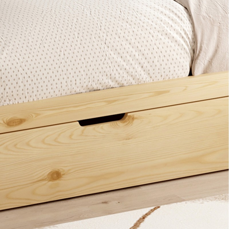 BED WITH MATTRESS GOALIE FK21309 PINE WOOD IN NATURAL-WHITE-BLACK--MATTRESS 90x190cm BED WITH MATTRESS GOALIE FK21309 PINE WOOD IN NATURAL-WHITE-BLACK--MATTRESS 90x190cm