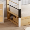 BED WITH MATTRESS GOALIE FK21309 PINE WOOD IN NATURAL-WHITE-BLACK--MATTRESS 90x190cm BED WITH MATTRESS GOALIE FK21309 PINE WOOD IN NATURAL-WHITE-BLACK--MATTRESS 90x190cm