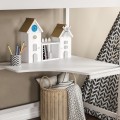 BUNK BED WITH DESK AKRON FK21311.01 PINE WOOD IN WHITE--WITH MATTRESS 90x190cm