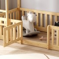 BUNK BED WITH PLAYPARK PLAYKID FK21312 PINE WOOD IN NATURAL COLOR--WITH MATTRESS 90x190cm