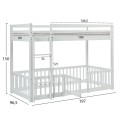 BUNK BED WITH PLAYPARK PLAYKID FK21312.01 PINE WOOD IN WHITE--WITH MATTRESS 90x190cm BUNK BED WITH PLAYPARK PLAYKID FK21312.01 PINE WOOD IN WHITE--WITH MATTRESS 90x190cm
