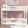 BUNK BED WITH PLAYPARK PLAYKID FK21312.01 PINE WOOD IN WHITE--WITH MATTRESS 90x190cm BUNK BED WITH PLAYPARK PLAYKID FK21312.01 PINE WOOD IN WHITE--WITH MATTRESS 90x190cm