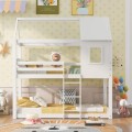 BUNK BED WITH 2 MATTRESSES HOOD FK21314.01 PINE WOOD IN WHITE--FOR MATTRESSES 90x190cm BUNK BED WITH 2 MATTRESSES HOOD FK21314.01 PINE WOOD IN WHITE--FOR MATTRESSES 90x190cm
