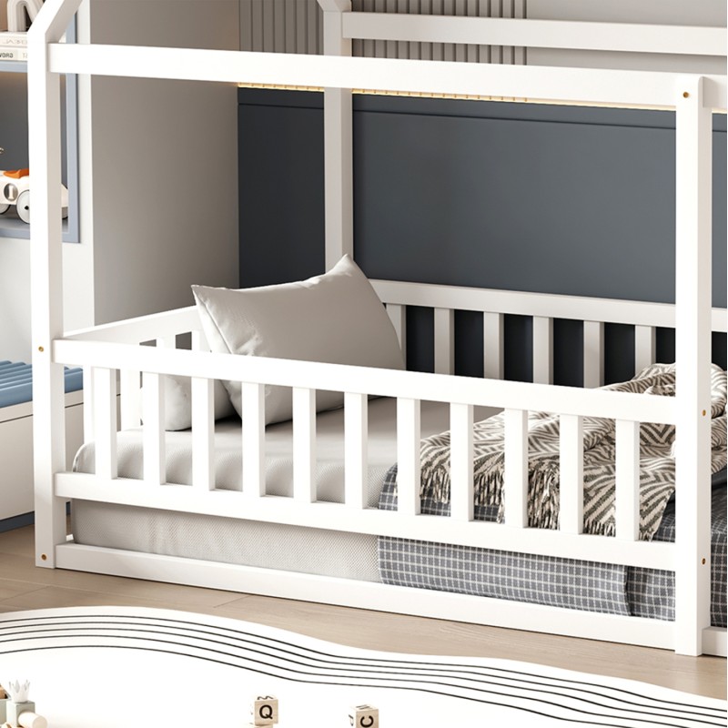 BED WITH MATTRESS HOUSER FK21315.01 PINE WOOD IN WHITE--MATTRESS 90x190cm BED WITH MATTRESS HOUSER FK21315.01 PINE WOOD IN WHITE--MATTRESS 90x190cm