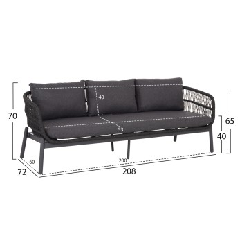 OUTDOOR LOUNGE SET 5PCS MEMFIS FK6470.01 ALUMINUM-ROPE-CERAMIC TOP---GREY OUTDOOR LOUNGE SET 5PCS MEMFIS FK6470.01 ALUMINUM-ROPE-CERAMIC TOP---GREY