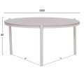 OUTDOOR LOUNGE SET 5PCS MEMFIS FK6470.03 ALUMINUM-ROPE-CERAMIC TOP--WHITE