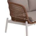 OUTDOOR LOUNGE SET 5PCS MEMFIS FK6470.03 ALUMINUM-ROPE-CERAMIC TOP--WHITE