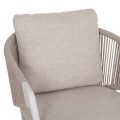 LOUNGE ALUMINUM CHAIR XANTION FK6471.02 WITH ROPE & CUSHIONS--WHITE 71.5x77x78Hcm. LOUNGE ALUMINUM CHAIR XANTION FK6471.02 WITH ROPE & CUSHIONS--WHITE 71.5x77x78Hcm.