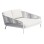 DAYBED SERIES XANTION FK6474.02 WHITE ALUMINUM-ROPE-OLEFIN FABRIC 157x147x88Hcm.