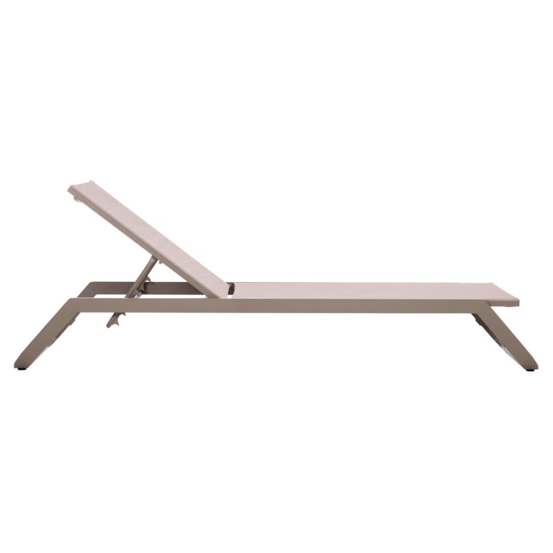 SUNLOUNGER MARIMAR FK6562.03 ALUMINUM FRAME IN TAUPE & TEXTILENE IN BEIGE 220x67.5x31.5Hcm SUNLOUNGER MARIMAR FK6562.03 ALUMINUM FRAME IN TAUPE & TEXTILENE IN BEIGE 220x67.5x31.5Hcm