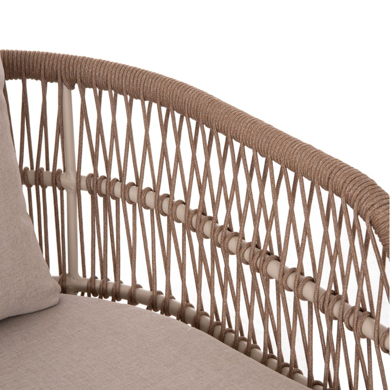 OUTDOOR LOUNGE SET 5PCS MEMFIS FK6470.02 ALUMINUM-ROPE-CERAMIC TOP--APRICOT OUTDOOR LOUNGE SET 5PCS MEMFIS FK6470.02 ALUMINUM-ROPE-CERAMIC TOP--APRICOT