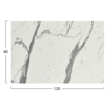 HPL TABLETOP FK5840.31 RECTANGULAR IN WHITE MARBLE 120x80cm.