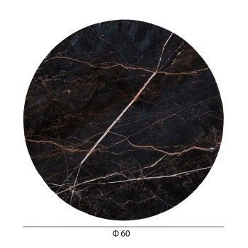 HPL TABLETOP FK5841.34 ROUND IN BLACK MARBLE Φ60cm.