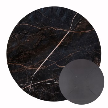 HPL TABLETOP FK5841.34 ROUND IN BLACK MARBLE Φ60cm.