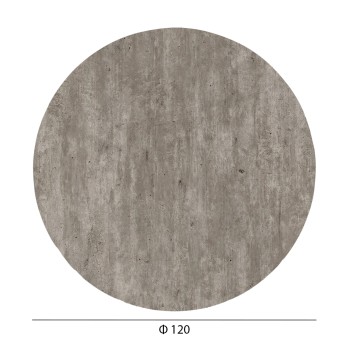 HPL TABLETOP FK6351.37 ROUND IN CONCRETE Φ120cm.