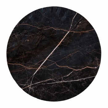 HPL TABLETOP FK6351.34 ROUND IN BLACK MARBLE Φ120cm.