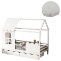 BED WITH MATTRESS DOMER FK21319 PINE WOOD IN WHITE--MATTRESS 90x190cm BED WITH MATTRESS DOMER FK21319 PINE WOOD IN WHITE--MATTRESS 90x190cm