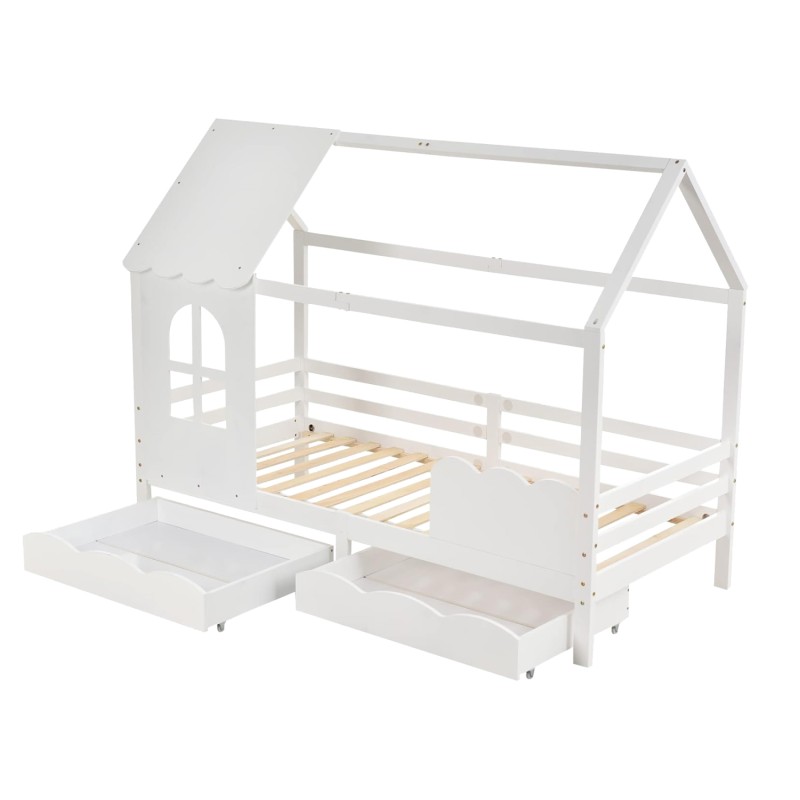 BED WITH MATTRESS DOMER FK21319 PINE WOOD IN WHITE--MATTRESS 90x190cm BED WITH MATTRESS DOMER FK21319 PINE WOOD IN WHITE--MATTRESS 90x190cm